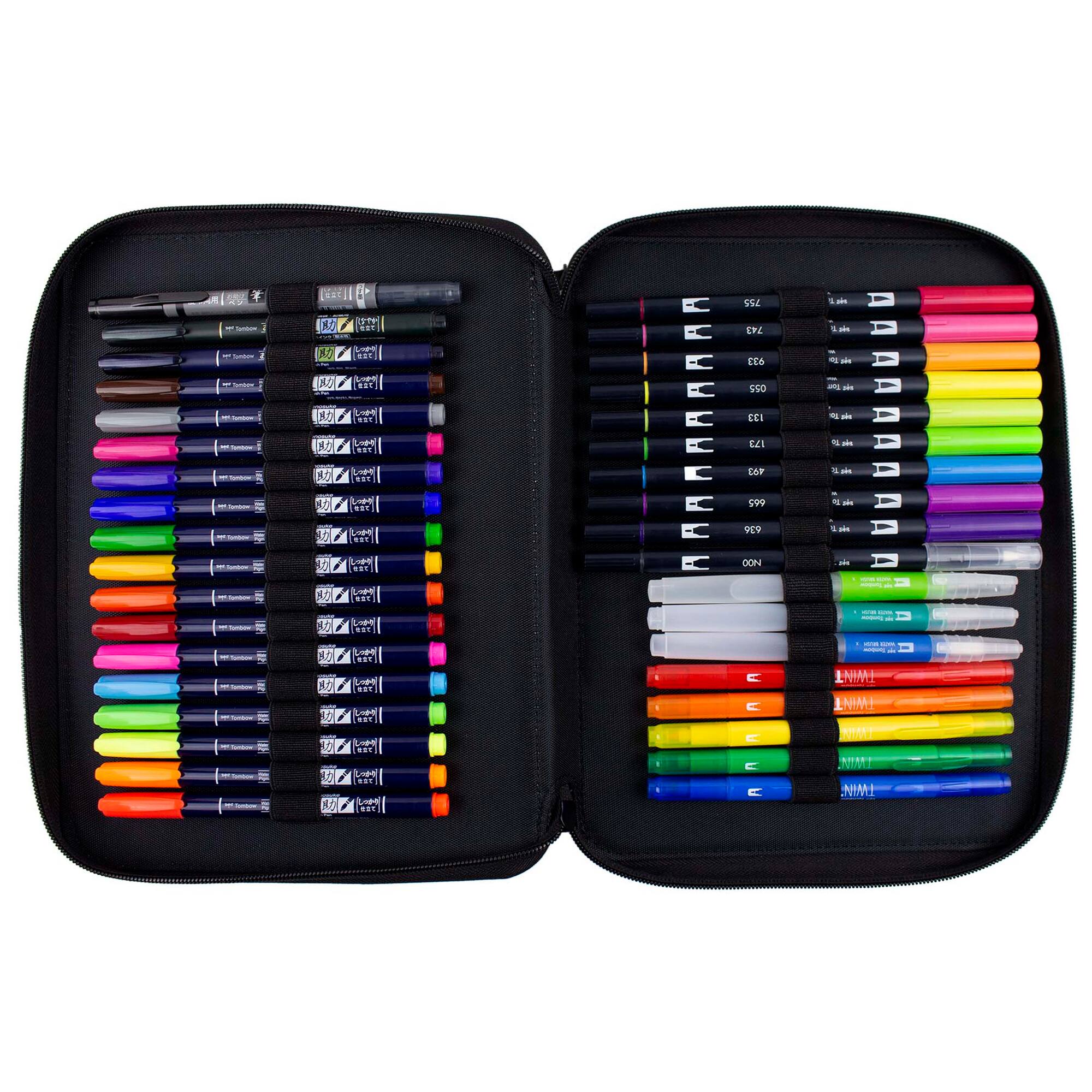 Tombow Black Zipper Marker Case